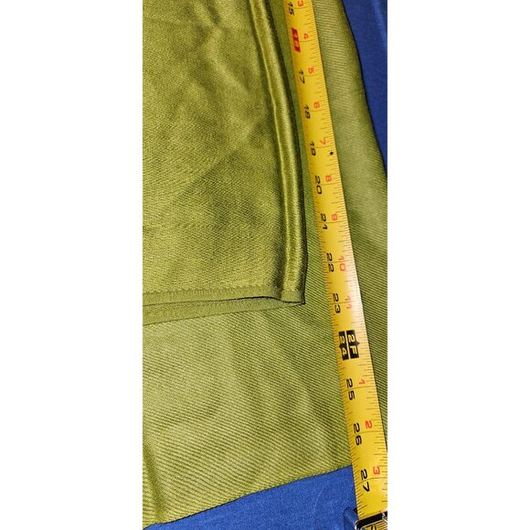 Scarf Shawl Olive Green Fringed Rayon - Picture 6 of 7